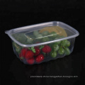 high quality 1000ml square custom clear takeaway boxes with lids